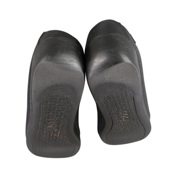 Sas Shoes Womens 9 Bounce Lace Up Moc Comfort Classic Leather Black Career Wedge - Picture 11 of 15